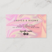 Carte De Visite Léchages holographiques modernes et élégants (Dos)