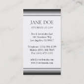 Carte De Visite L'échelle de bureau de cabinet juridique d'avocat (Dos)