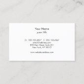 Carte De Visite L'échelle de justice des avocats moderne noir et b (Dos)