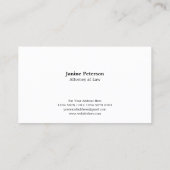 Carte De Visite L'échelle d'or de la justice sur le noir (Dos)