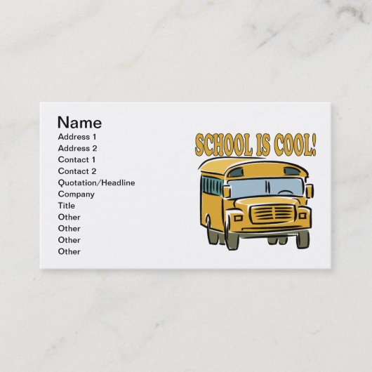 Carte De Visite L'école est fraîche (Devant)