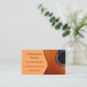 Carte De Visite Leçons Abstraites de guitare acoustique (Debout devant)