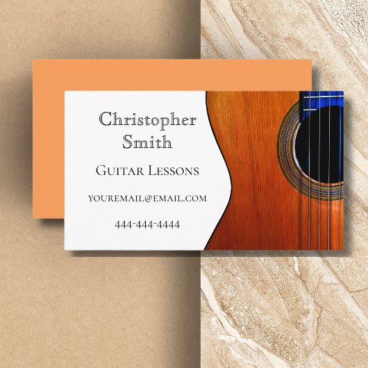Carte De Visite Leçons Abstraites de guitare acoustique