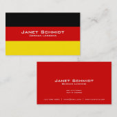 Carte De Visite Leçons allemandes/professeur allemand avec le (Devant / Derrière)
