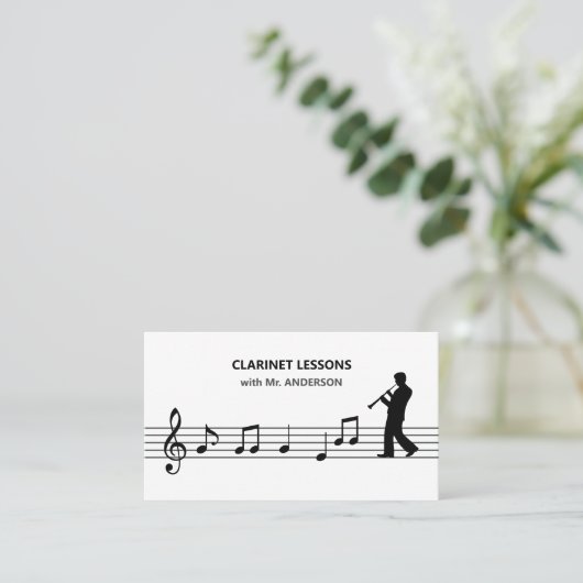 Carte De Visite Leçons Clarinet (Debout devant)