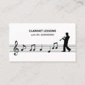 Carte De Visite Leçons Clarinet (Devant)