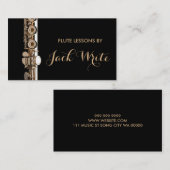Carte De Visite Leçons de flute Instrument Music Instructeur Busin (Devant / Derrière)