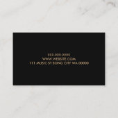 Carte De Visite Leçons de flute Instrument Music Instructeur Busin (Dos)