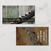 Carte De Visite Leçons de flute Instrument Music Instructeur Busin (Devant / Derrière)