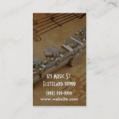 Carte De Visite Leçons de flute Instrument Music Instructeur Busin (Dos)