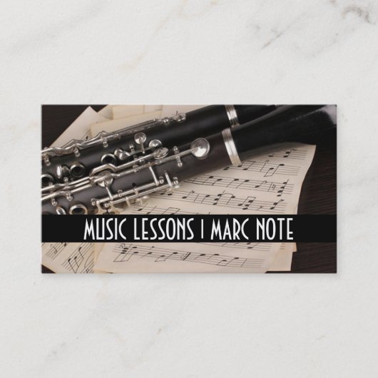Carte De Visite Leçons de flûte Instruments de musique instructeur (Devant)