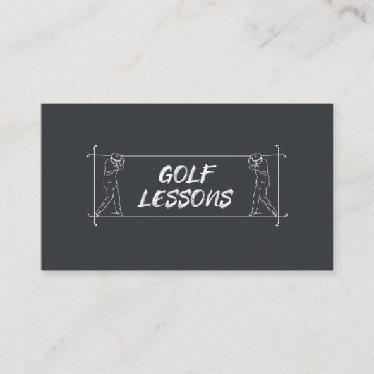 Carte De Visite Leçons de golf Coach Professeur Instruction Instru (Devant)