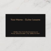 Carte de visite : Leçons de guitare (Dos)