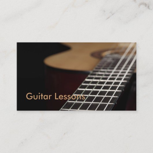 Carte de visite : Leçons de guitare (Devant)