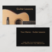 Carte de visite : Leçons de guitare (Devant / Derrière)