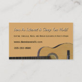 Carte De Visite Leçons de guitare (Dos)