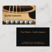 Carte de visite : Leçons de guitare (Devant / Derrière)