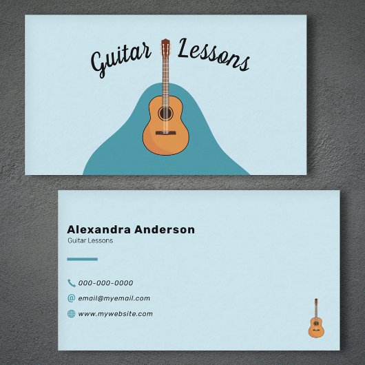 Carte De Visite Leçons de guitare acoustique