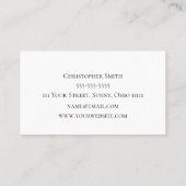 Carte De Visite Leçons de guitare aux instruments de musique viole (Dos)