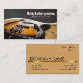 Carte De Visite Leçons de guitare basse et 🎸 d'instructeurs de (Devant / Derrière)