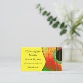 Carte De Visite Leçons de guitare musicale Jaune (Debout devant)