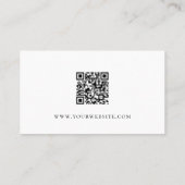 Carte De Visite Leçons de guitare musicale QR Code Marine Bleu (Dos)