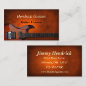 Carte De Visite Leçons de guitare Ventes de guitare (Devant / Derrière)