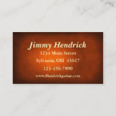 Carte De Visite Leçons de guitare Ventes de guitare (Dos)