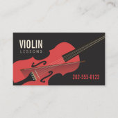 Carte De Visite Leçons de musique de professeur de violon (Devant)