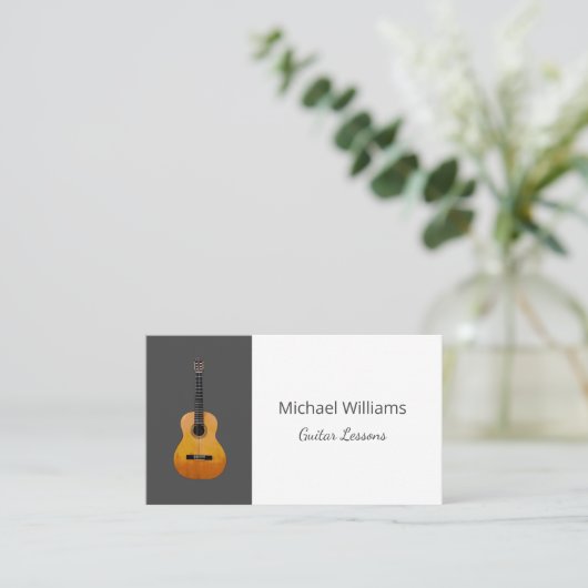 Carte De Visite Leçons de musique guitare Instrument de musique (Debout devant)