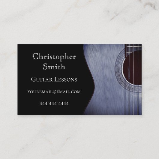 Carte De Visite Leçons de musique Guitare Musical Abstrait (Devant)