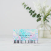 Carte De Visite leçons de musique pianiste aux couleurs pastel (Debout devant)