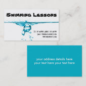 Carte De Visite Leçons de natation (Devant / Derrière)