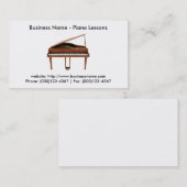 Carte de visite: Leçons de piano (Devant / Derrière)