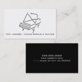 Carte De Visite Leçons de piano, réglage et réparation de piano (Devant / Derrière)