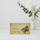 Carte De Visite Leçons de piano Ventes de piano (Debout devant)