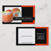 Carte De Visite Leçons de restauration de restaurant japonais de (Devant / Derrière)