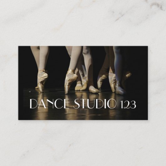 Carte De Visite Leçons de studio d'instructeur de danse Ballet (Devant)