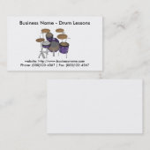Carte de visite: Leçons de tambour (Devant / Derrière)