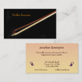 Carte De Visite Leçons de violon (Devant / Derrière)
