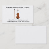 Carte de visite : Leçons de violon (Devant / Derrière)