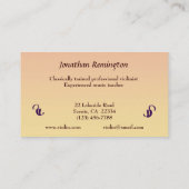 Carte De Visite Leçons de violon (Dos)