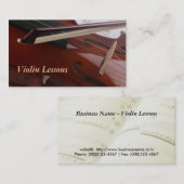 Carte de visite : Leçons de violon (Devant / Derrière)