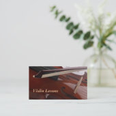 Carte de visite : Leçons de violon (Debout devant)