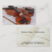 Carte de visite : Leçons de violon (Devant / Derrière)