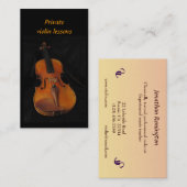 Carte De Visite Leçons de violon (Devant / Derrière)