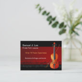 Carte De Visite Leçons de violon élégantes (Debout devant)