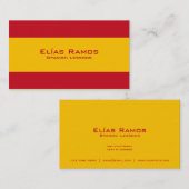 Carte De Visite Leçons espagnoles/professeur espagnol (Devant / Derrière)