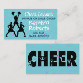 Carte De Visite Leçons plus chères Turquoise (Devant / Derrière)