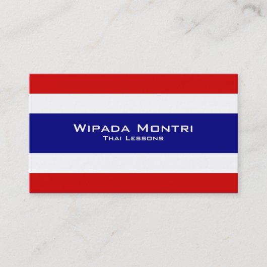 Carte De Visite Leçons thaïlandaises/professeur siamois (Devant)